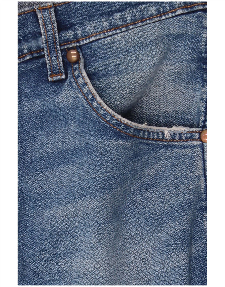 Blugi drepti pentru bărbați Wrangler W33 L32 Bumbac albastru