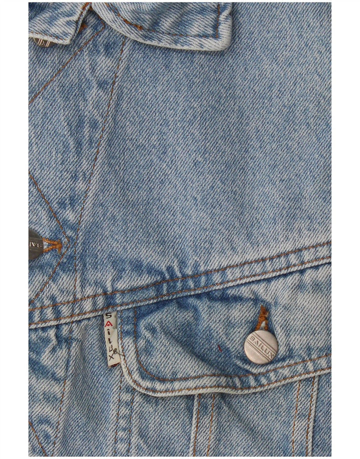 Gilet Vintage pentru bărbați din denim UK 36 Small Blue