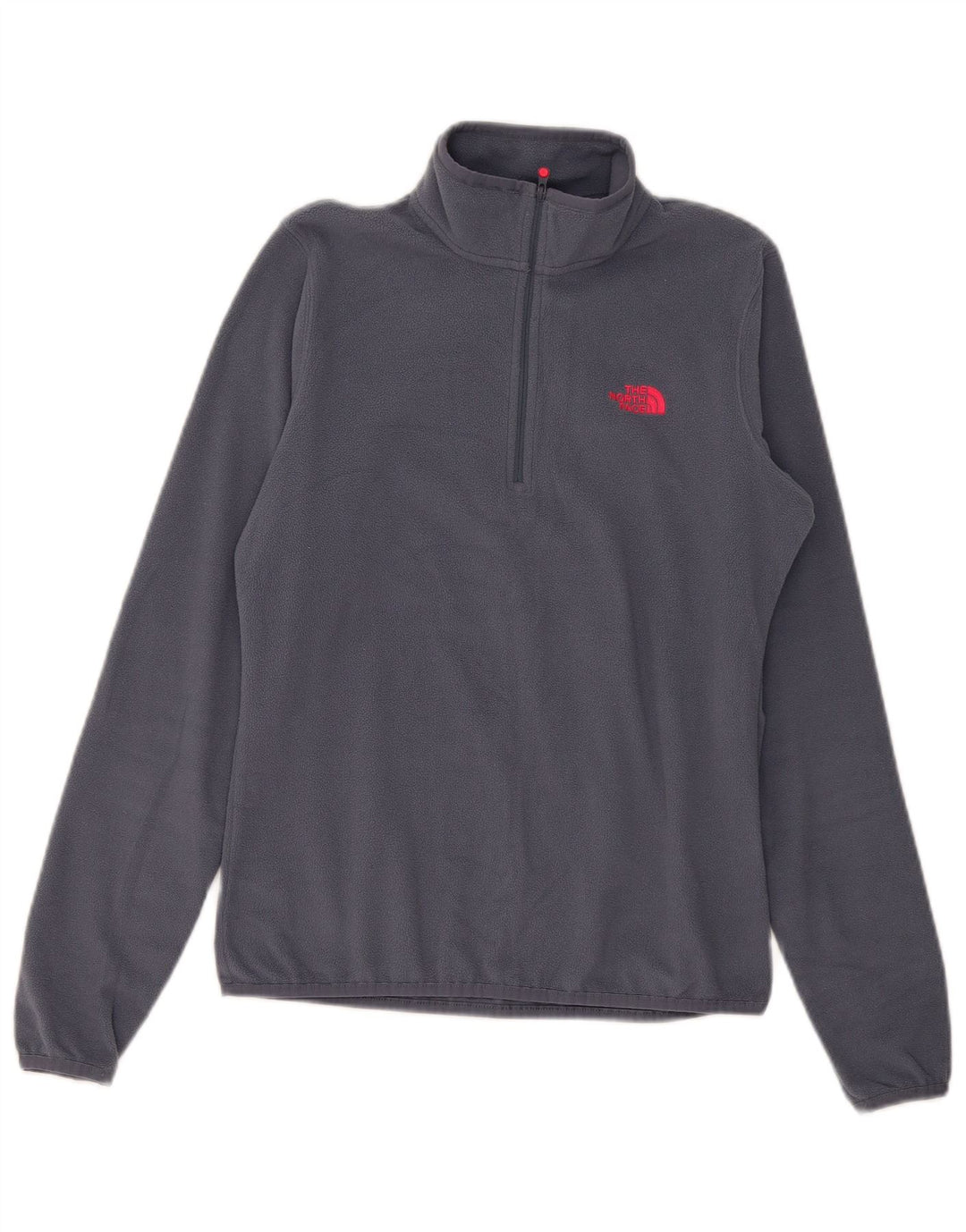 Pulover din lână The North Face pentru femei, cu fermoar și gât, UK 10, poliester, gri mic