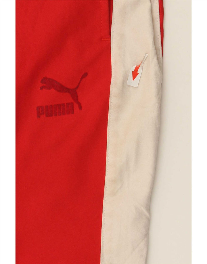 Pantaloni de trening Puma pentru femei UK 12 Medium Red Colorblock Poliester