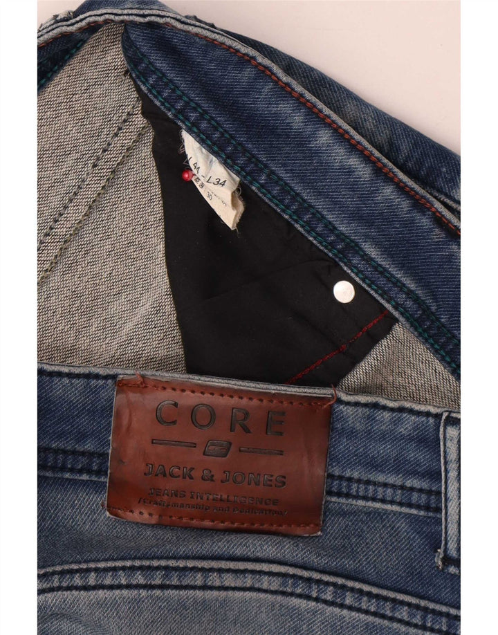 Blugi slim pentru bărbați Jack & Jones W44 L31 albastru