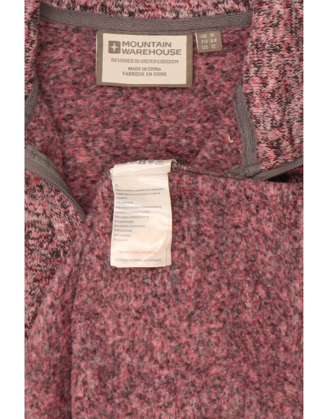 Hanorac pentru femei Mountain Warehouse Pulover UK 16, mare, roz cu pete