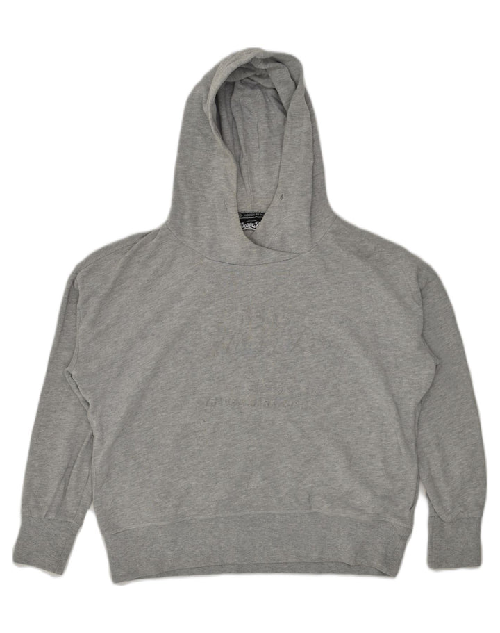 SUPERDRY Womens Hoodie Jumper UK 16 Large Grey Cotton | Vintage Superdry | Thrift | Second-Hand Superdry | Used Clothing | Messina Hembry 