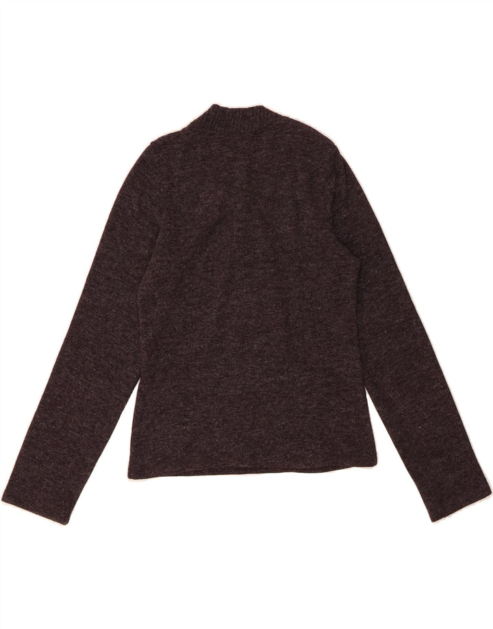 ZARA Womens Button Neck Jumper Sweater UK 8 Small Grey Polyester Vintage Zara and Second-Hand Zara from Messina Hembry 