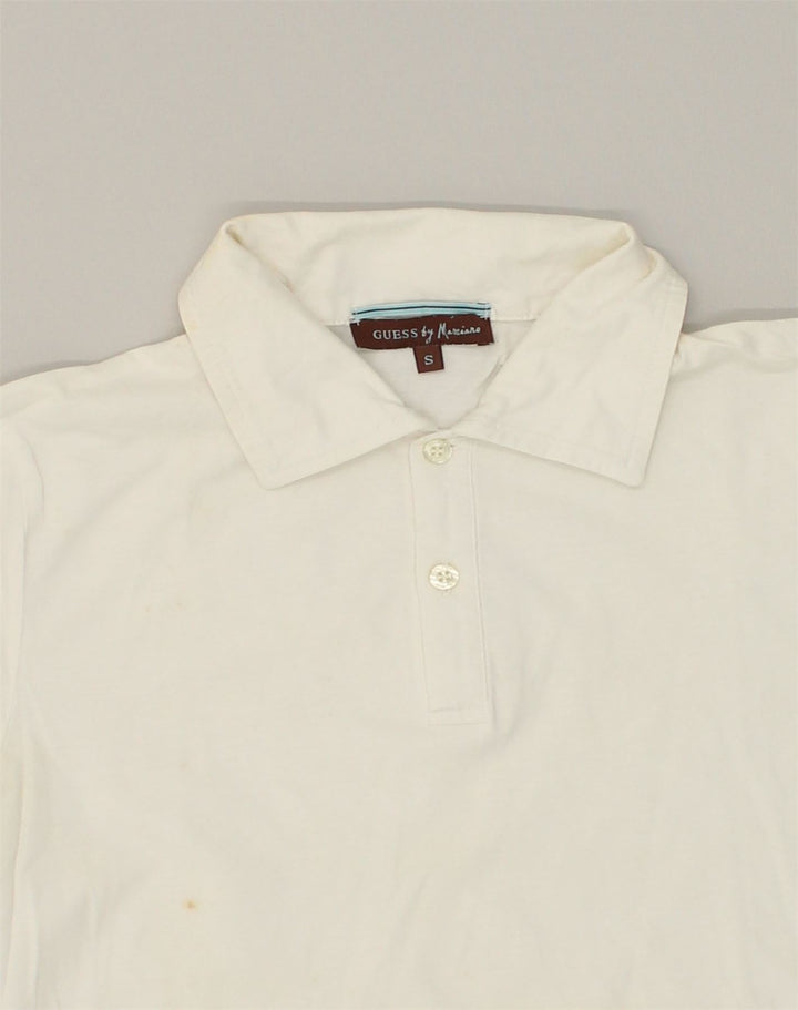 GUESS Mens Polo Shirt Small White Cotton | Vintage Guess | Thrift | Second-Hand Guess | Used Clothing | Messina Hembry 