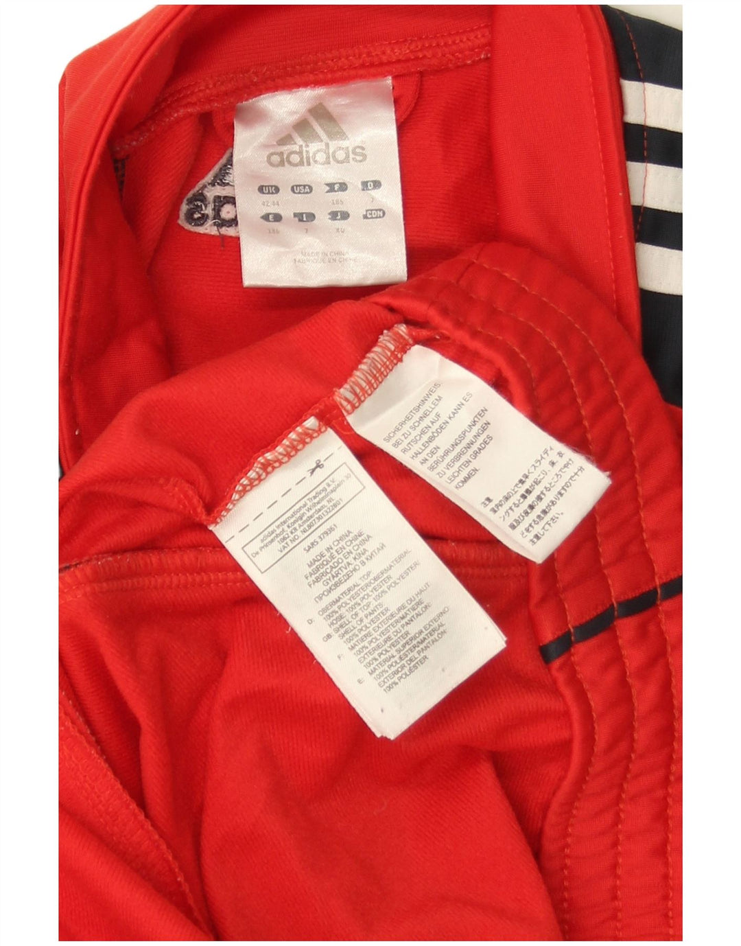 Jachetă de trening Adidas pentru bărbați Marea Britanie 42/44 Poliester color bloc roșu mare
