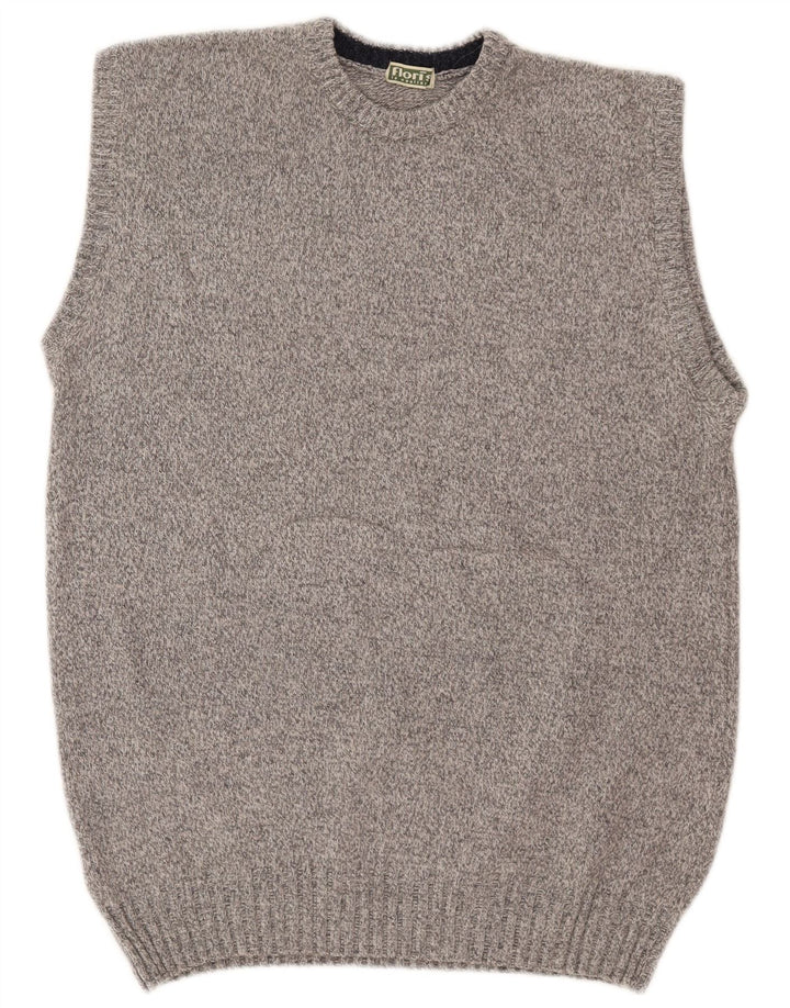 Vestă Vintage pentru bărbați Tank Top Lână Gri mediu