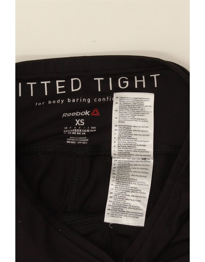 Leggings pentru femei REEBOK UK 4/6 XS poliester negru