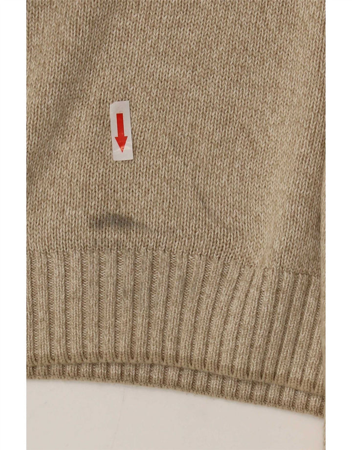 Pulover pentru bărbați Gant cu decolteu în V, XL, bumbac, bej