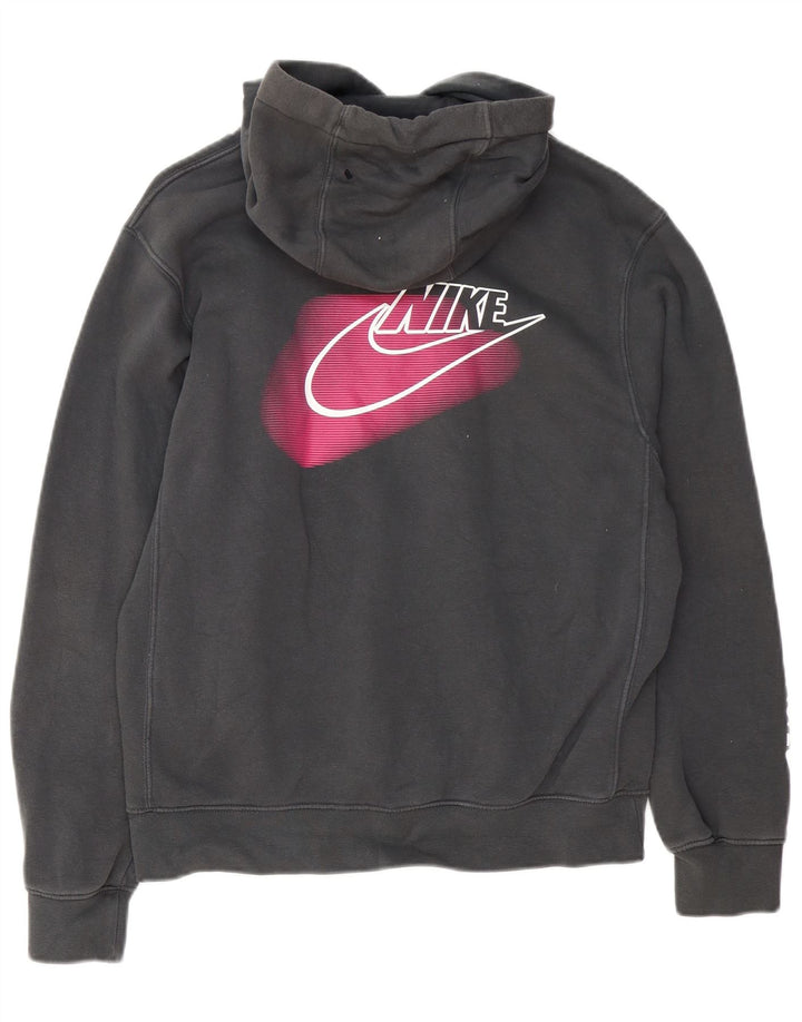 Pulover Nike Grafic pentru bărbați, bumbac mic, gri