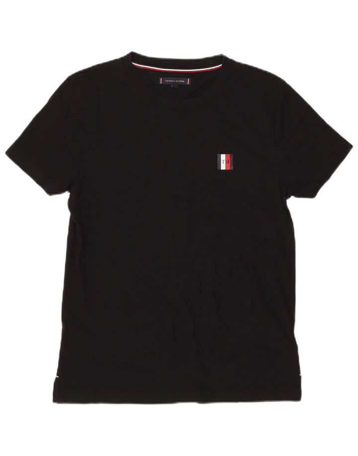 Tricou pentru bărbați Tommy Hilfiger Top mediu negru bumbac