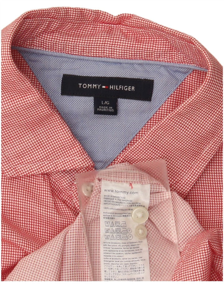 Cămașă pentru bărbați Tommy Hilfiger Mauritius, mare, roșu, din bumbac