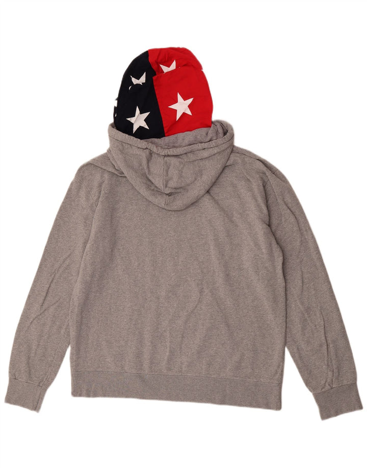Pulover pentru bărbați Converse Graphic Hoodie Jumper mare, gri, bumbac