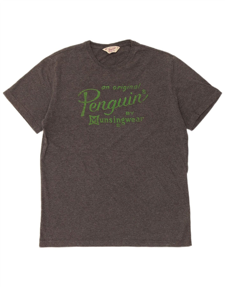 Tricou grafic pentru bărbați Penguin Top Medium Gri