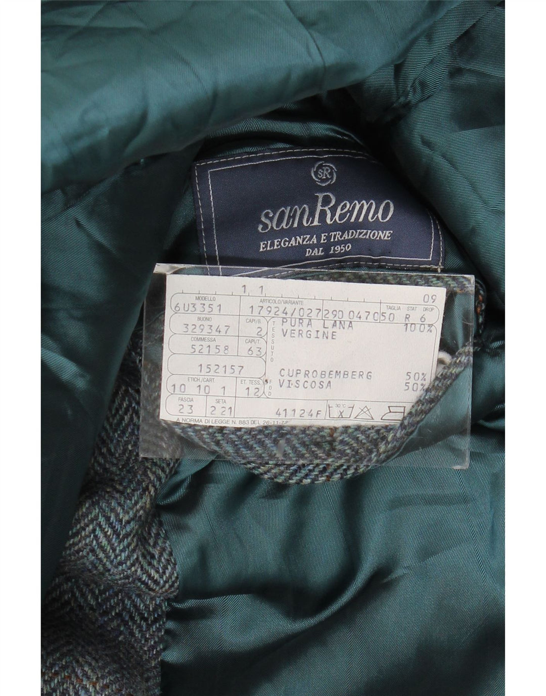 Jachetă San Remo pentru bărbați cu 2 nasturi IT 50 Blue Herringbone