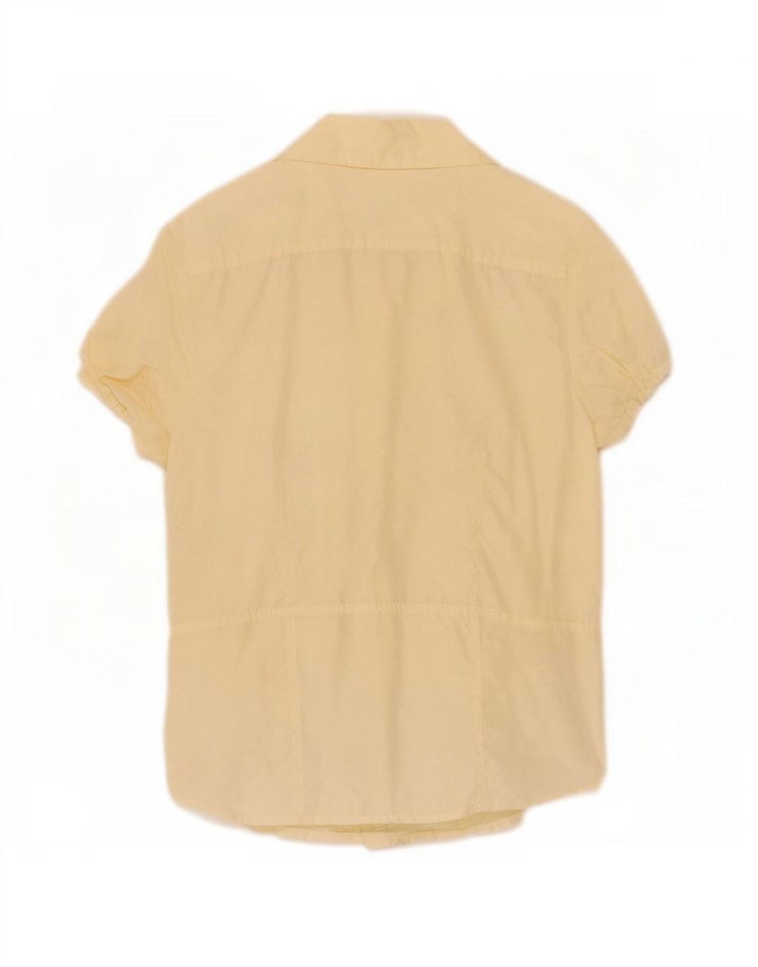 Cămașă Tommy Hilfiger pentru femei cu mânecă scurtă cu volan în față US 8 Medium Yellow