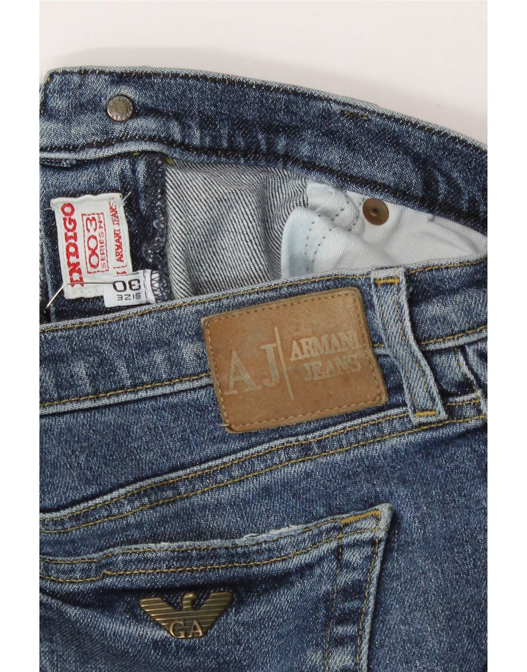 Blugi pentru bărbați Armani Bootcut W30 L29 Bumbac albastru