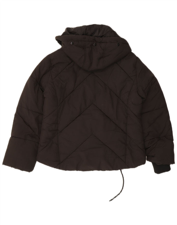 Jachetă căptușită supradimensionată cu glugă pentru femei Topshop UK 8 Small Negru