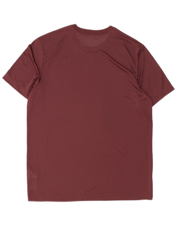 Tricou pentru bărbați Nike Dri Fit Top mare din poliester burgundă