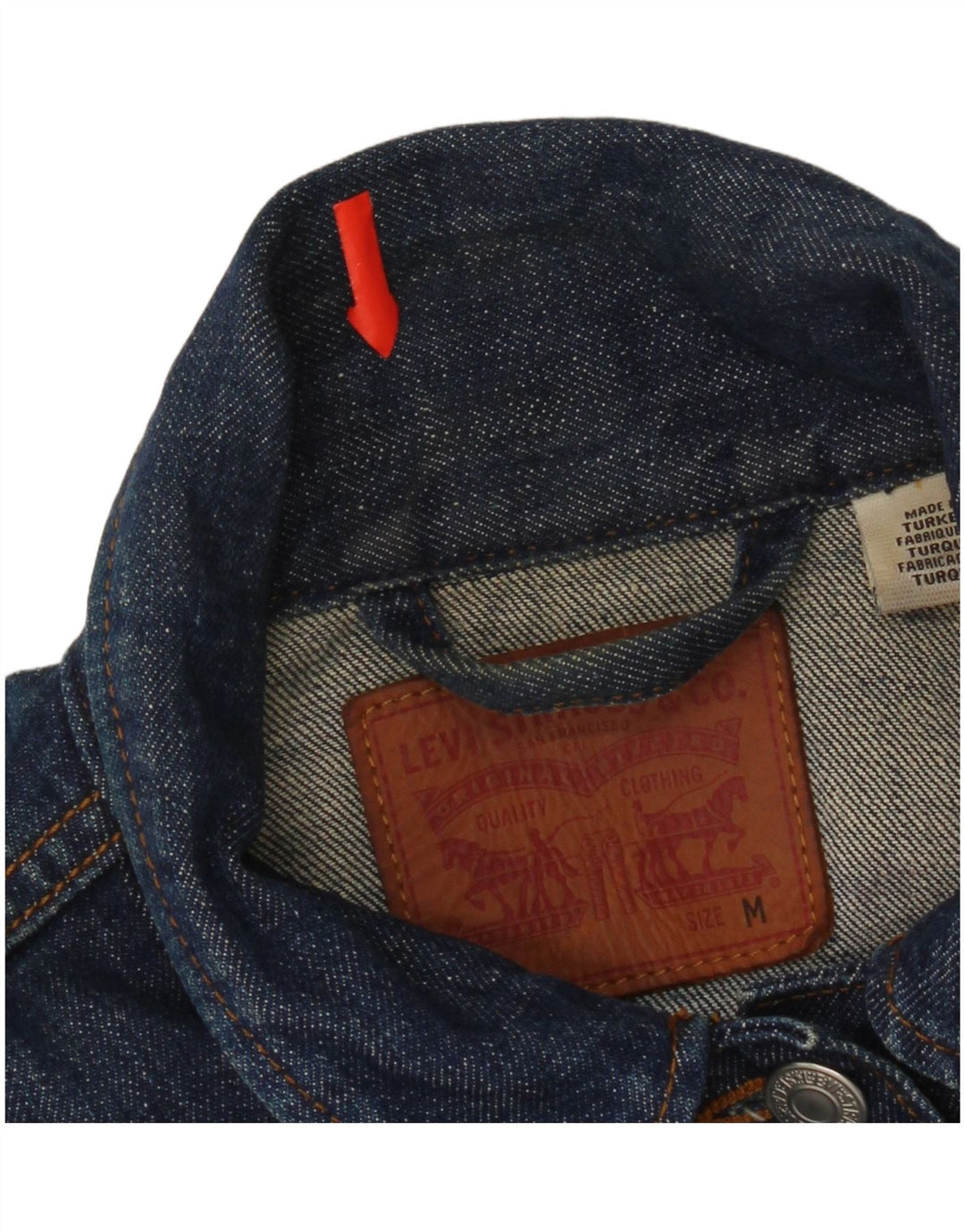 Jachetă Levi's Crop Denim pentru femei UK 12 Medium Blue