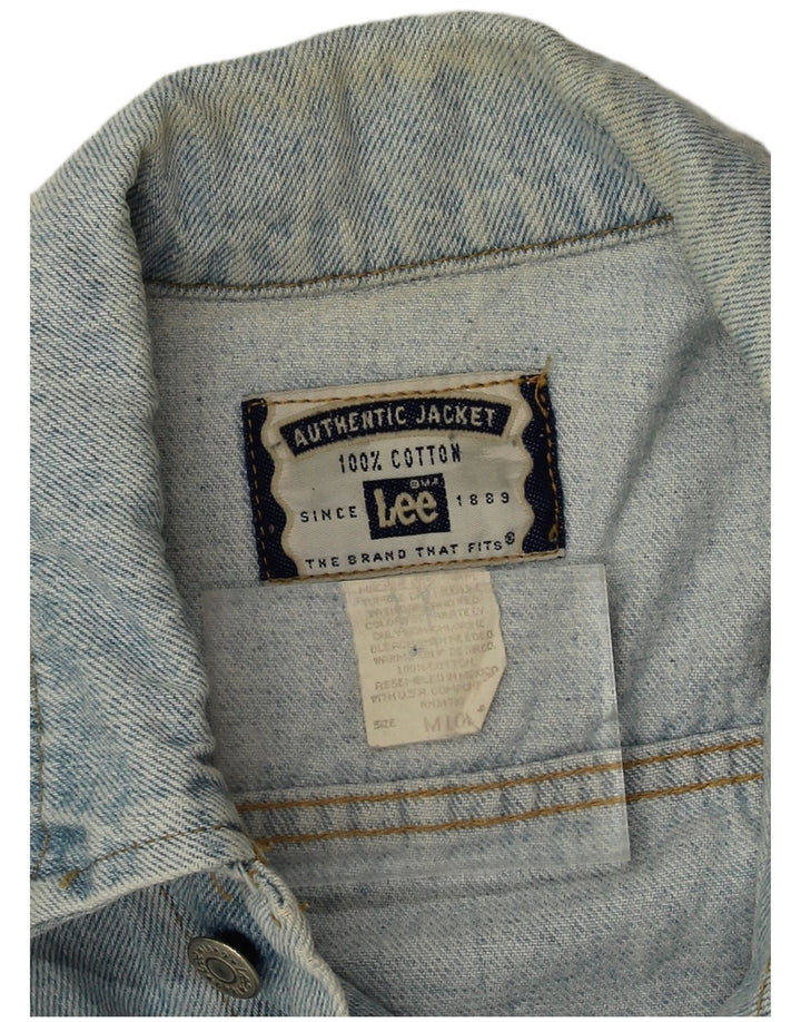 Gilet de denim pentru bărbați Lee UK 38, bumbac albastru mediu