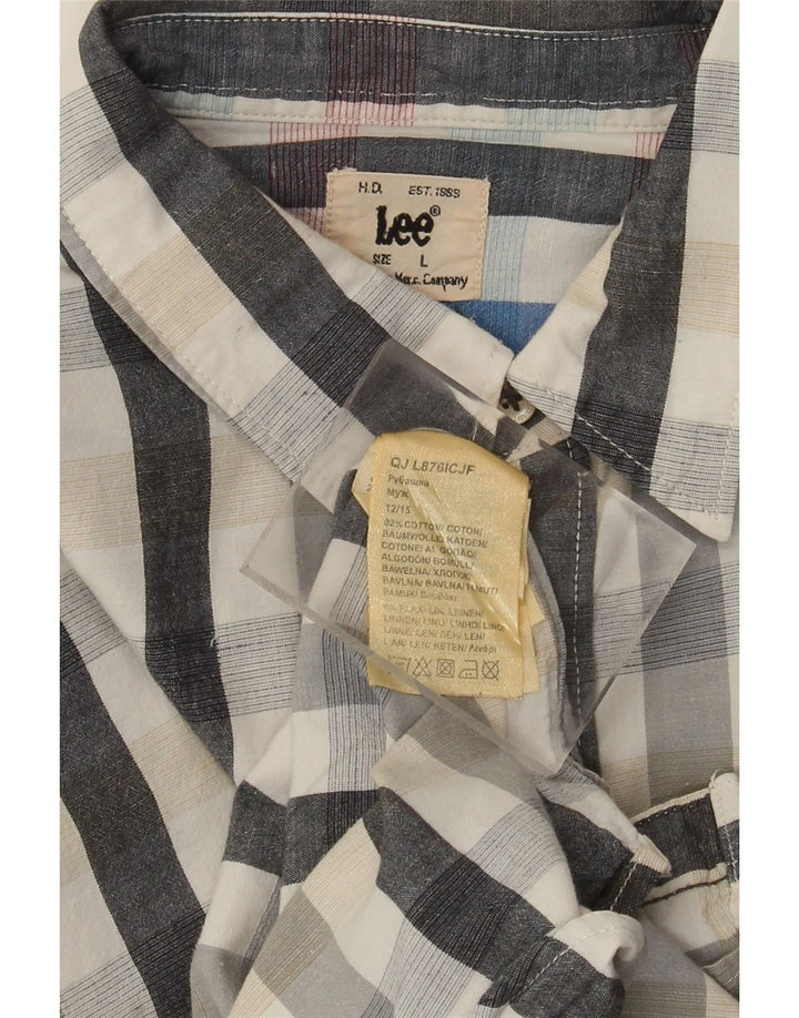 Cămașă pentru bărbați Lee, mare, gri din bumbac