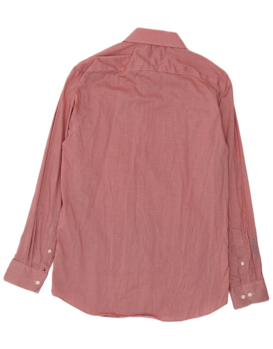 Cămașă Tommy Hilfiger Flex Slim Fit pentru bărbați, mărimea 16, picior de găină roșie mare