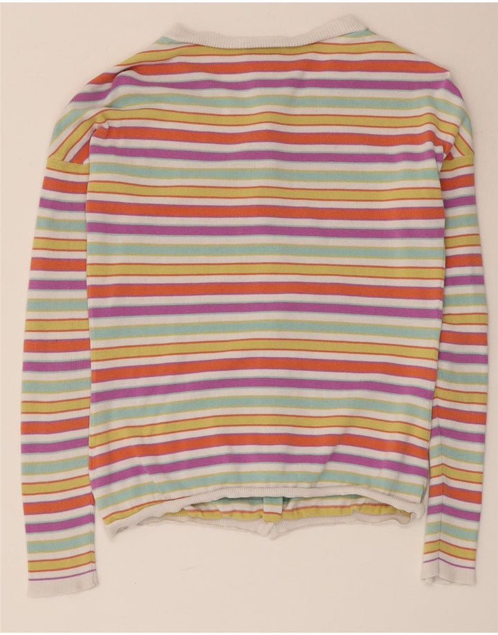 Pulover Lacoste Crop Cardigan pentru Damă Mărimea 36 Mic, Multicolor, Dungi