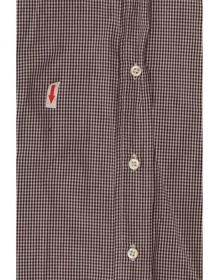 Cămașă Benetton pentru femei UK 16 Large Brown Gingham