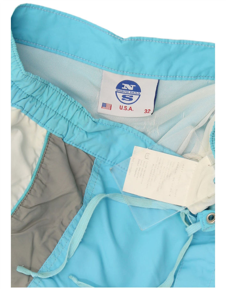 Pantaloni scurți de înot North Sails pentru bărbați, albastru mediu, poliamidă color bloc