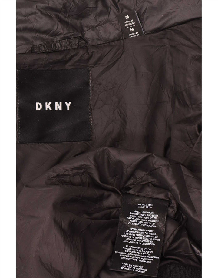 Jachetă căptușită cu grafică pentru bărbați Dkny UK 38 Medium Black Colorblock Nylon