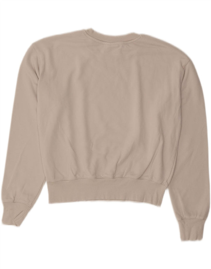 Pulover pentru damă CHAMPION Crop Graphic Pulover UK 14 Medium Bej