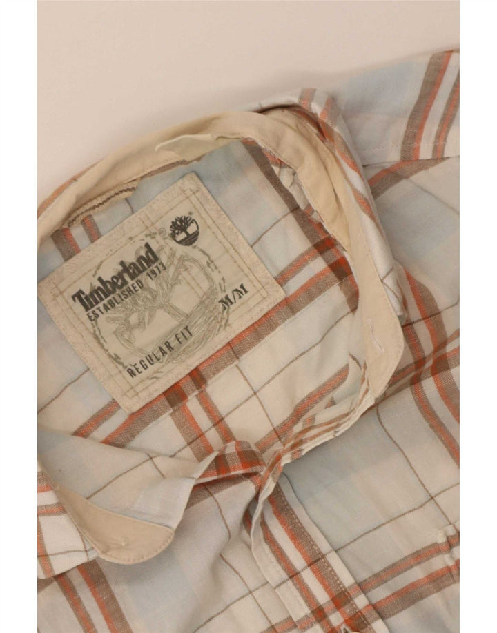 Cămașă cu mânecă scurtă Timberland pentru bărbați, cu mâneci scurte, alb mediu, caroserie
