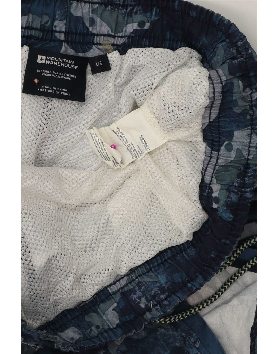 Pantaloni scurți de înot pentru bărbați Mountain Warehouse, poliester de camuflaj, albastru