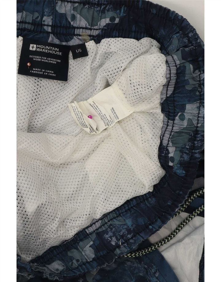 Pantaloni scurți de înot pentru bărbați Mountain Warehouse, poliester de camuflaj, albastru