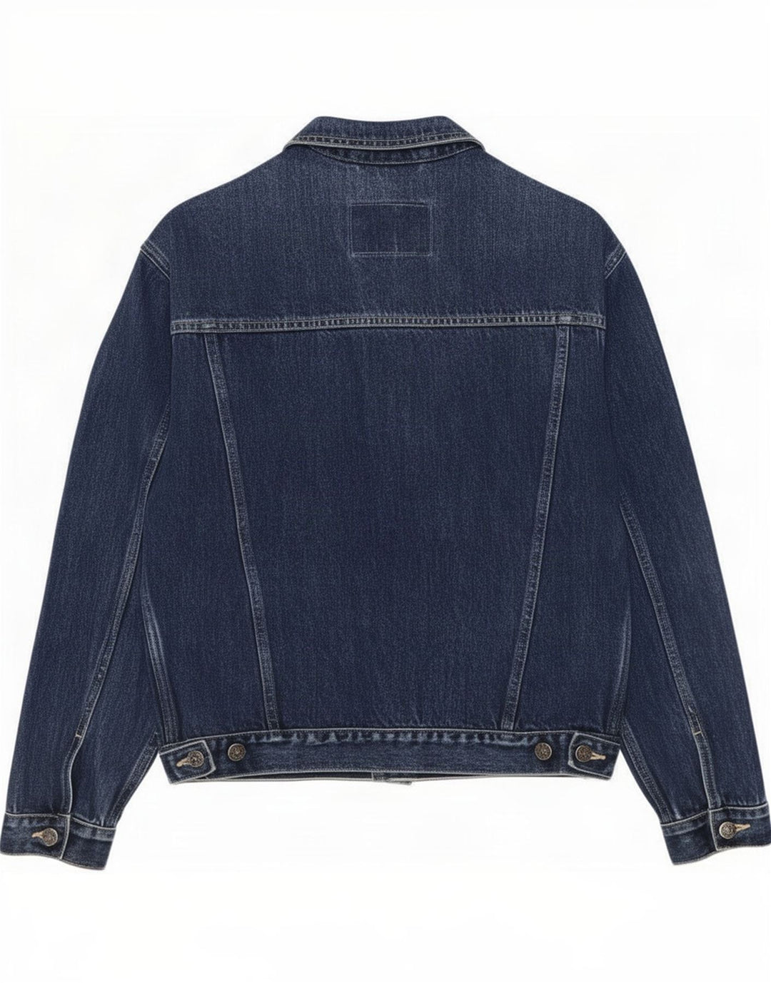 Savvy Mens Denim Jacket UK 36 Small Navy Blue Cotton
