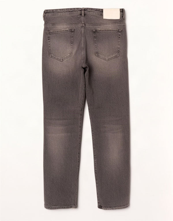 Blugi Distressed Straight pentru bărbați Zara EU 44 Large W34 L29 Bumbac gri
