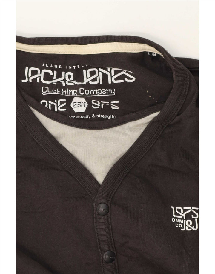 Jack & Jones Top pentru bărbați cu mânecă lungă, gri mediu