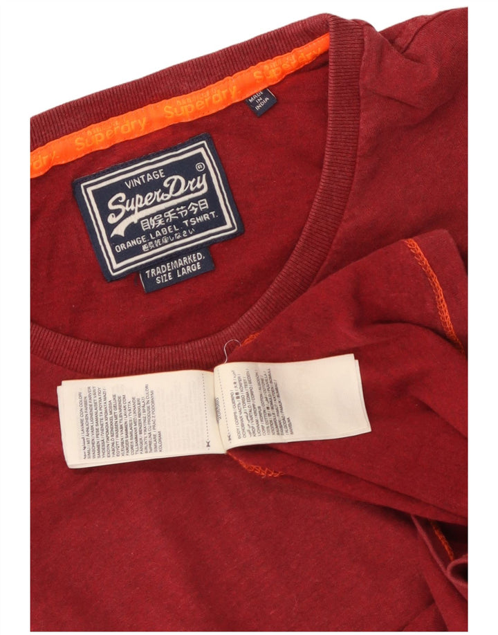 Tricou Superdry pentru bărbați Top mare bumbac roșu