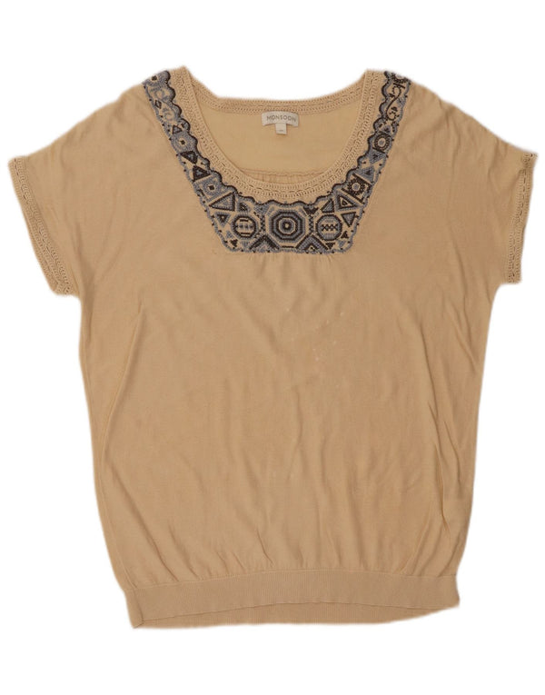 Top bluză pentru femei Monsoon UK 14 Medium Beige Fair Isle