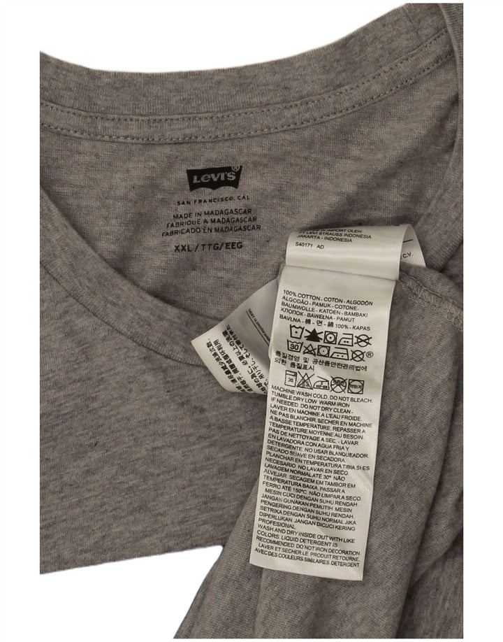 Tricou grafic pentru bărbați Levi's Top 2XL bumbac gri