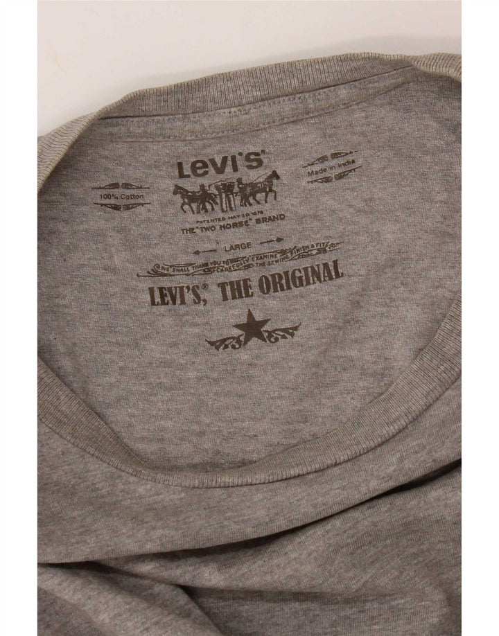Tricou pentru bărbați Levi's Top mare bumbac gri