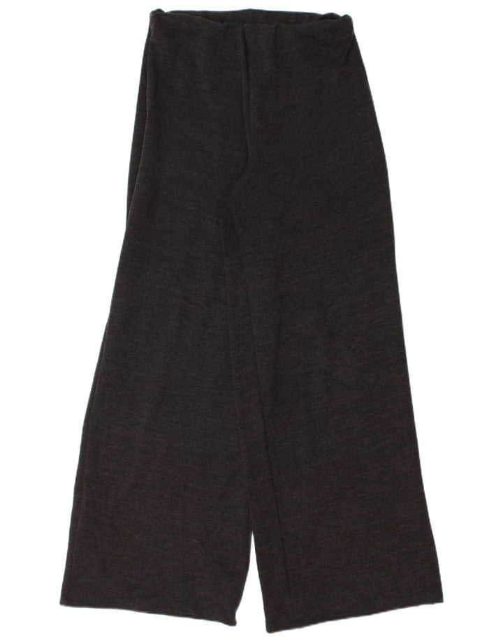 Pantaloni casual pentru femei Zara cu picioare largi Mici L26 L30 Poliester negru