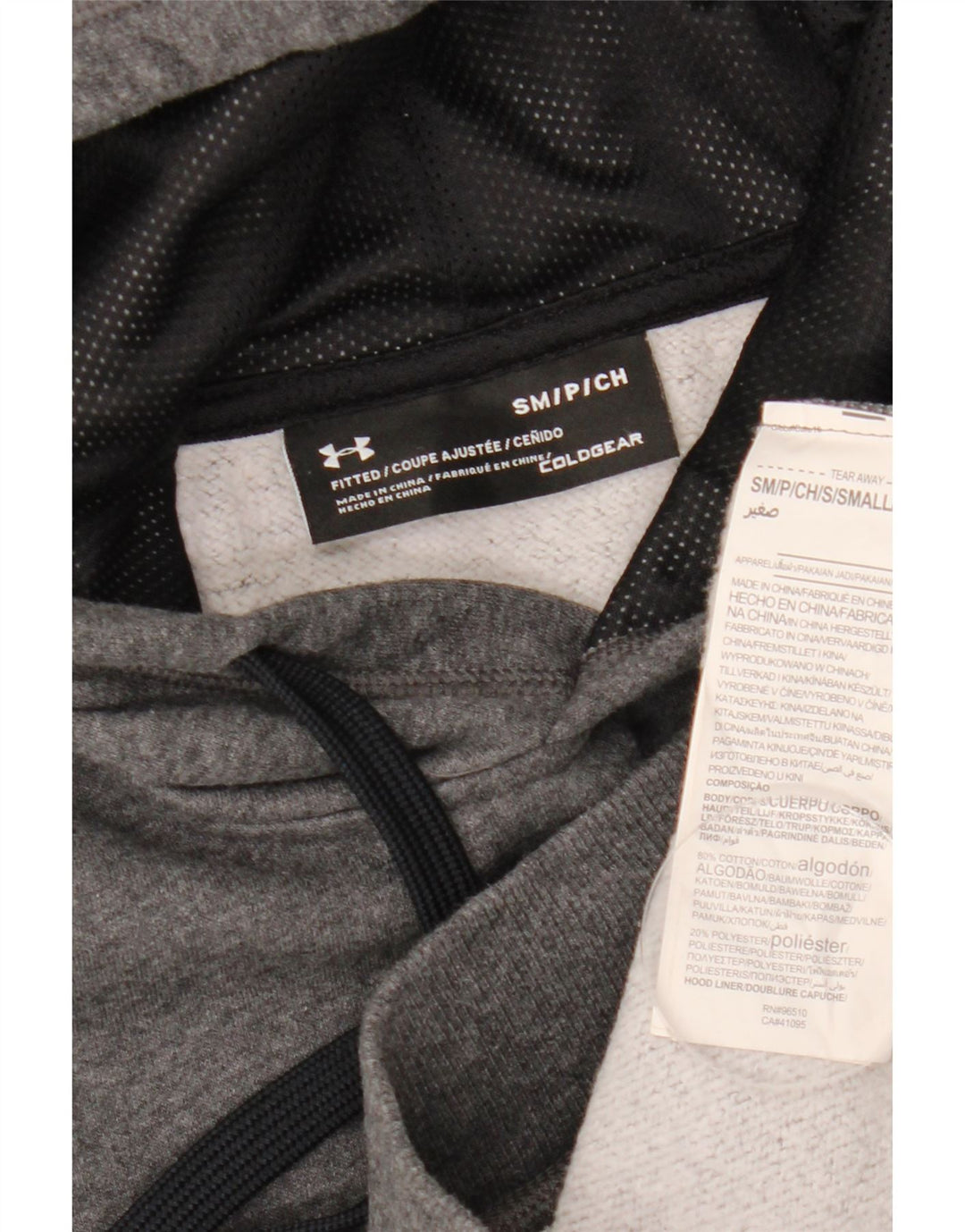 Pulover Under Armour Cold Gear pentru bărbați, bumbac cu pete mici, gri