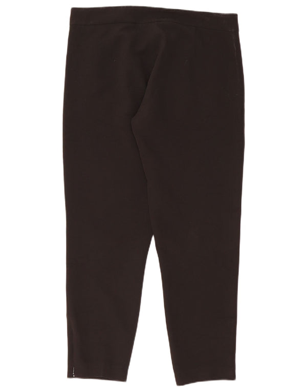 Trussardi Pantaloni casual subțiri pentru femei IT 46 Large W36 L27 Poliester negru