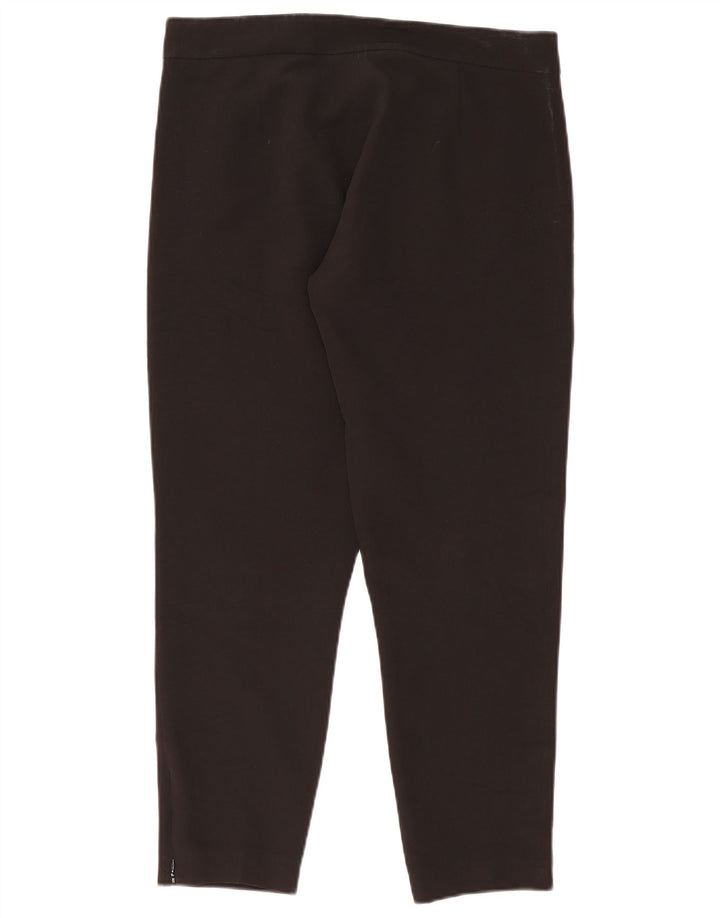 Trussardi Pantaloni casual subțiri pentru femei IT 46 Large W36 L27 Poliester negru