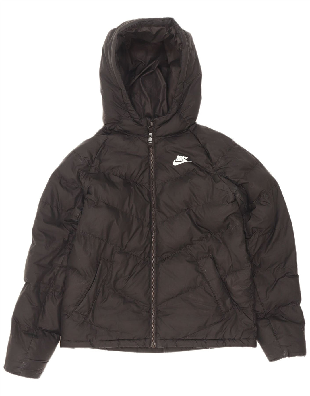Jachetă căptușită cu glugă Nike pentru băieți 13-14 ani XL poliester negru