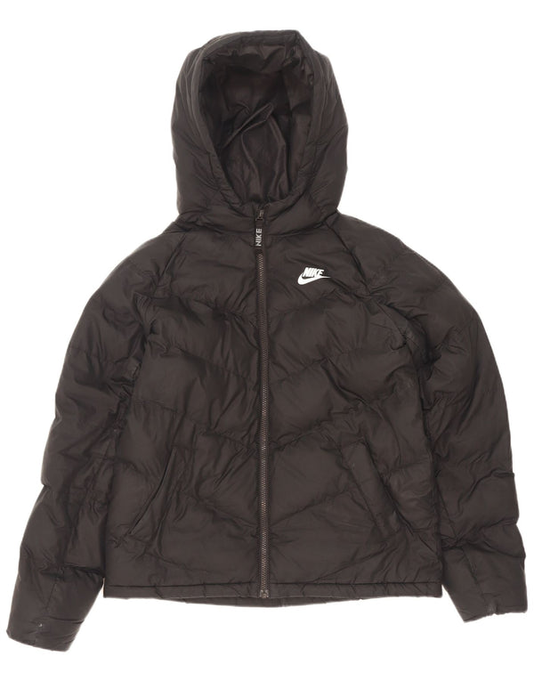 Jachetă căptușită cu glugă Nike pentru băieți 13-14 ani XL poliester negru