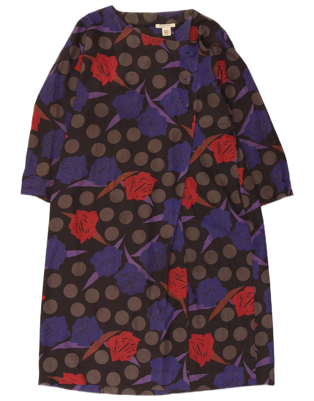 Rochie Cort Vintage Femei cu maneci lungi IT 44 Medium Multicolor Floral