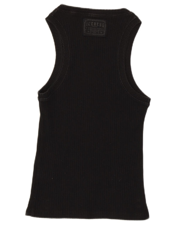 ICEBERG Vest Vest Top IT 42 Medium Negru Bumbac